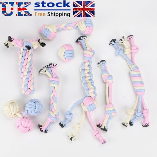 Dog rope toys set macaron - dog,