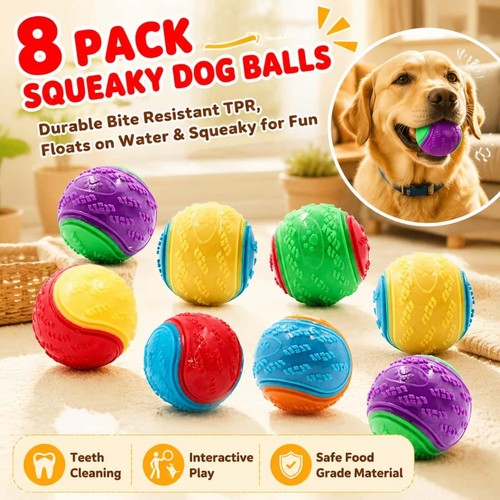 Pack squeaky dog toy balls - pack,