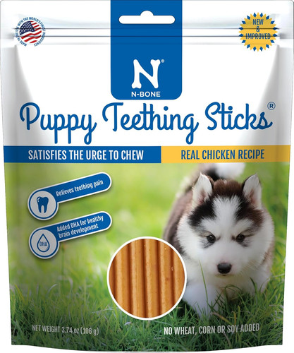 Puppy teething sticks chicken - teething,