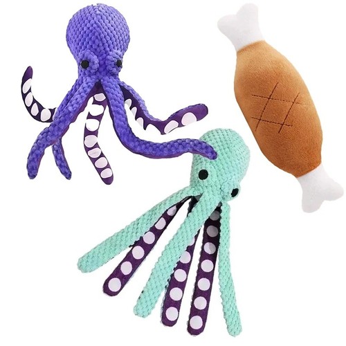 Squeaky octopus dog - dog, plush