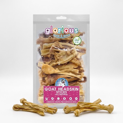 100 goat headskin - goat, chews