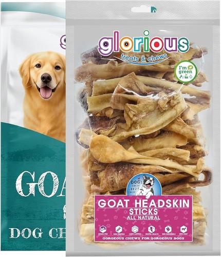 Goat skin sticks natural - natural, dog