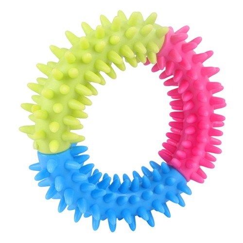 Dog chew toy spiky - rubber, ring