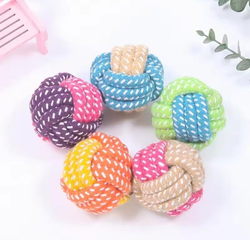 Dog rope ball - dog, interactive
